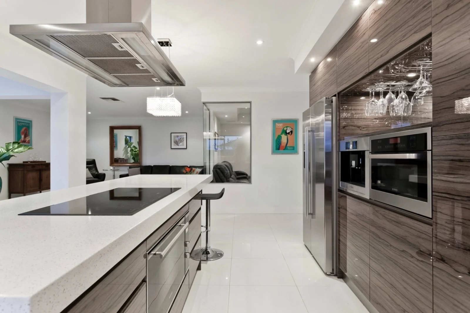 Recessed lighting wiring in a new home
